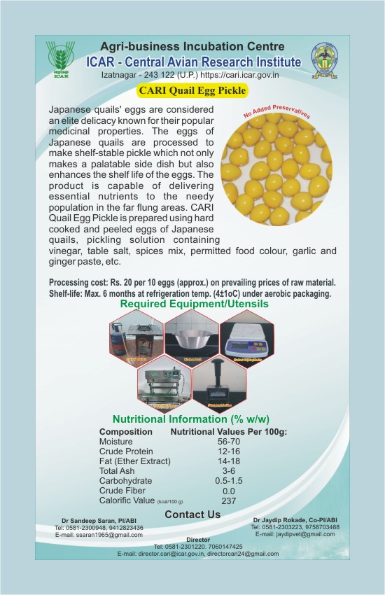 Leaflet 5 - CARI Quail Egg Pickle
